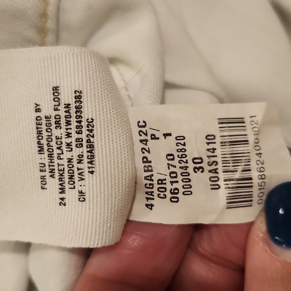 Anthropologie Pilcro And The Letterpress White Jean Shorts Size 30! - Picture 5 of 13